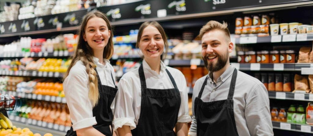 Innovativer Einzelhandelsladen der Zukunft mit externer Unterstützung